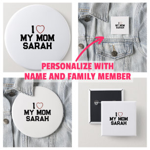 I Love My Mum 3 Cm Round Badge