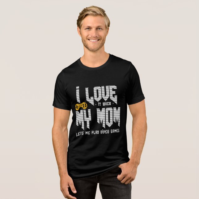 I love my mum Bella+Canvas Tri-blend T-Shirt Shirt (Front Full)