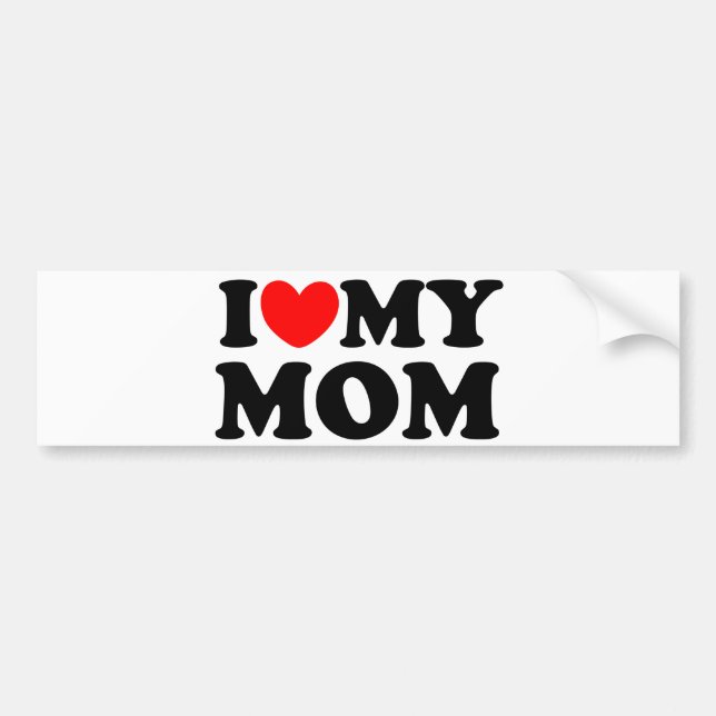 I Love My Mum Bumper Sticker (Front)