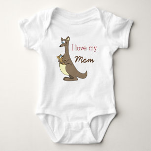 I Love My Mum Cute Kangaroos Baby Clothes Baby Bodysuit