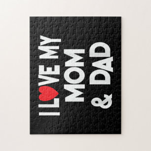I Love My Mum & Dad - Celebrate Family Mother Fath Jigsaw Puzzle