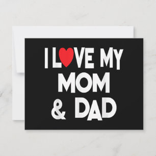 I Love My Mum & Dad - Celebrate Family Mother Fath Save The Date