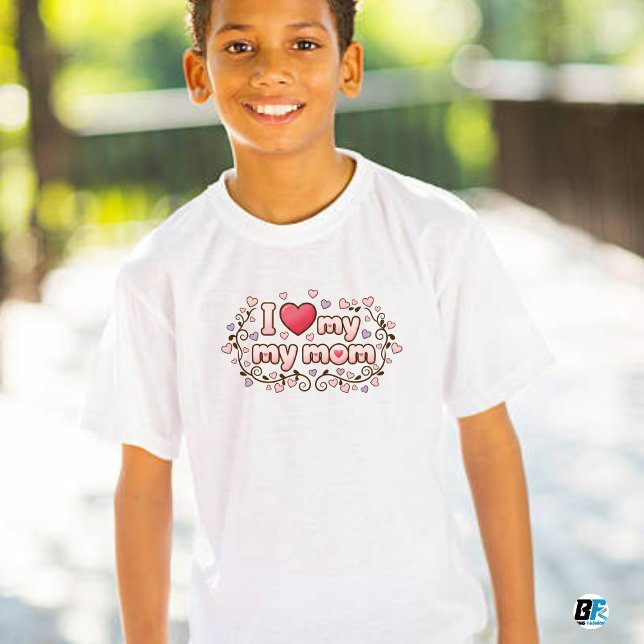 I Love My Mum - Elegant Mum's Special Kids T-Shirt (Creator Uploaded)