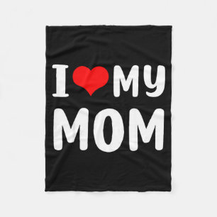 I love my mum funny mothers day for mum mummy mama fleece blanket