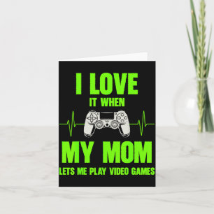 I Love My Mum Gamer Gaming Teen Boys Video Game Co Card