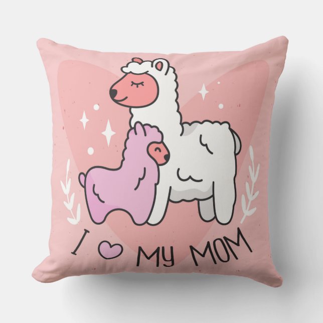 I love my Mum Llamas Cushion (Front)