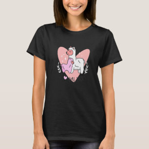 I Love My Mum Mother Llama Quote Love Heart Mother T-Shirt