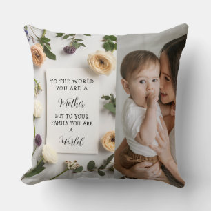 I Love My Mum Mother's day Floral Keepsake Cushion
