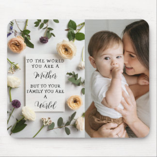 I Love My Mum Mother's day Floral Keepsake Mouse Pad