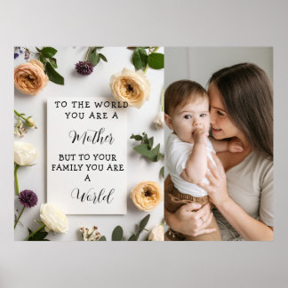 I Love My Mum Mother's day Floral Keepsake Poster