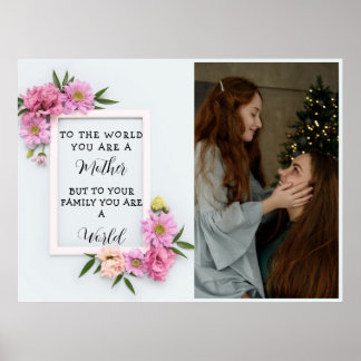 I Love My Mum Mother's day Floral Keepsake Poster