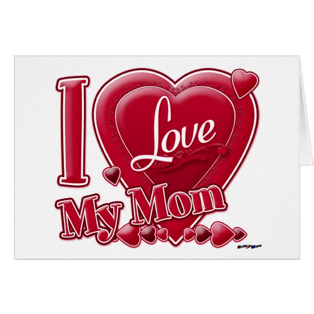 I Love My Mum red - heart (Front Horizontal)