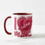 I Love My Mum red - heart Mug<br><div class="desc">I Love My Mum red - heart</div>