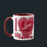 I Love My Mum red - heart Mug<br><div class="desc">I Love My Mum red - heart</div>
