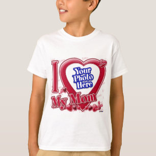 I Love My Mum red heart - photo T-Shirt