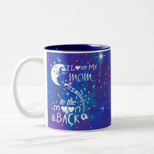 I Love My Mum To The Moon & Back Two-Tone Coffee Mug