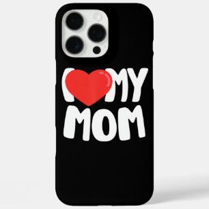 I Love My Mum TShirt with Large Red Heart iPhone 16 Pro Max Case