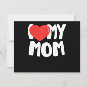 I Love My Mum TShirt with Large Red Heart Thank You Card