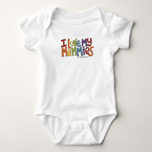 I Love my Mummies Rainbow colours Baby Bodysuit