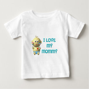 I love my mummy Bouncing Baby with Heart & Rattles T-Shirt