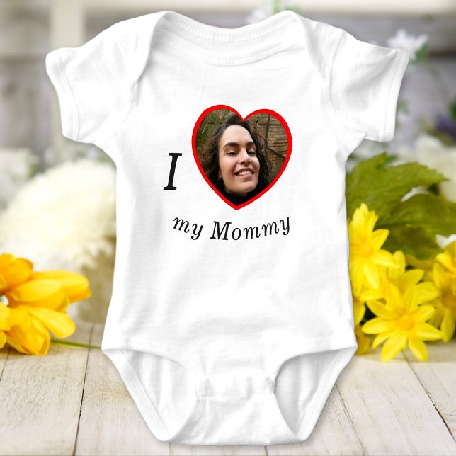 I Love My Mummy Custom Text Photo Personalised Baby Bodysuit (Creator Uploaded)