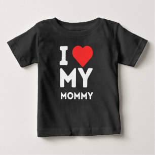 I Love My Mummy Family Love Heart Gift Baby T-Shirt