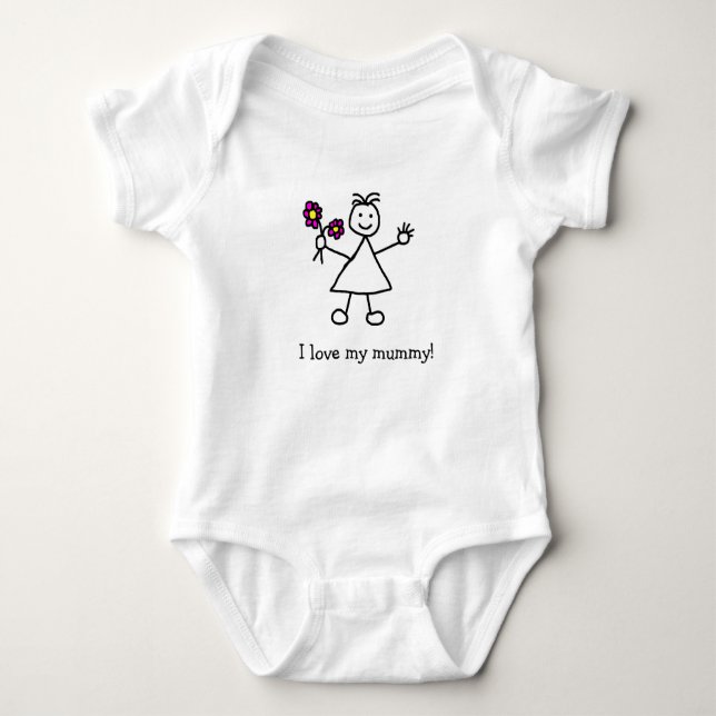 I love My Mummy Girl Baby Bodysuit (Front)