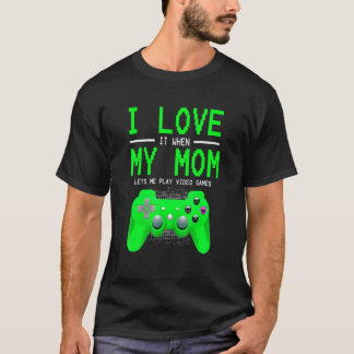 I Love My Mummy Mum Video Games Control Gamer Gami T-Shirt