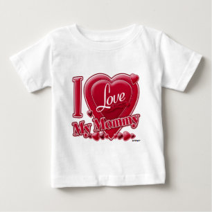 I Love My Mummy red - heart Baby T-Shirt