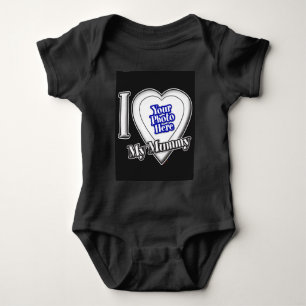 I Love My Mummy With Your Photo Baby Bodysuit