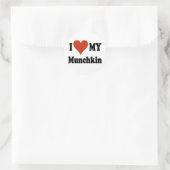 I Love My Munchkin Merchandise Classic Round Sticker (Bag)