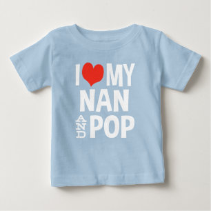 I Love My Nan and Pop Baby T-Shirt