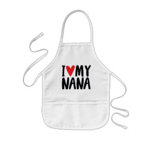 I Love My Nana Hand Drawn Design Kids Apron