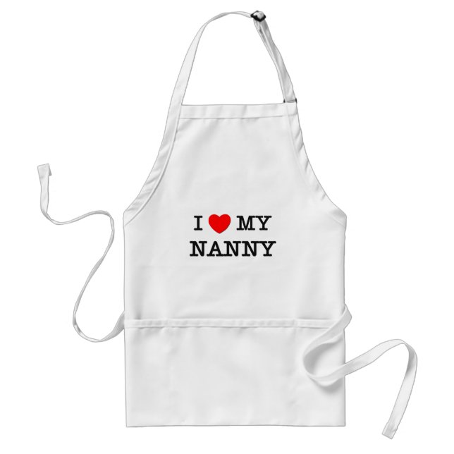 I Love My NANNY Standard Apron (Front)