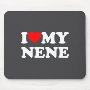 I Love My Nene Heart Family Grandma Long Sleeve  Mouse Pad
