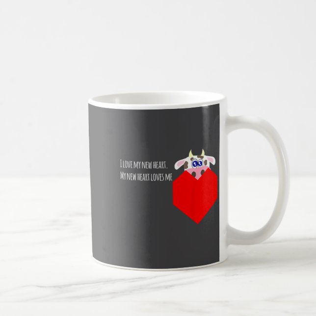 I Love My New Cow Valve Heart Patient  Coffee Mug (Right)