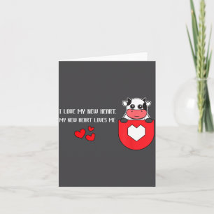 I Love My New Heart Loves Me Heart Health Cardiacs Card