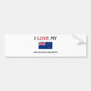 I Love My New Zealand Girlfriend Bumper Sticker