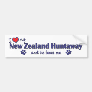 I Love My New Zealand Huntaway (Male Dog) Bumper Sticker