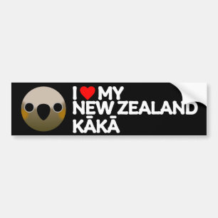 I LOVE MY NEW ZEALAND KĀKĀ BUMPER STICKER
