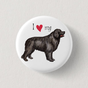 I Love my Newfoundland 3 Cm Round Badge