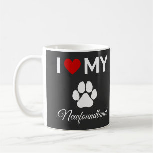 I love my Newfoundland dog custom text Coffee Mug