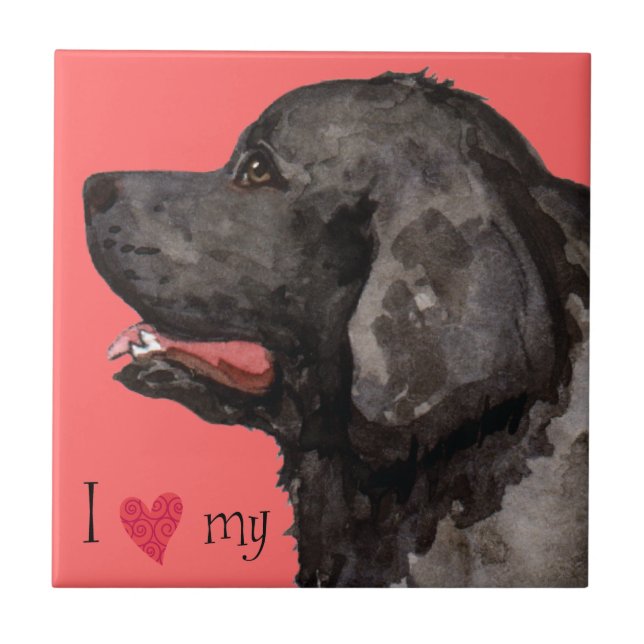 I Love my Newfoundland Tile (Front)