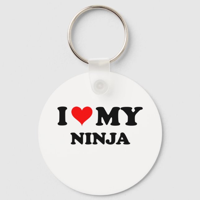 I Love My Ninja Key Ring (Front)