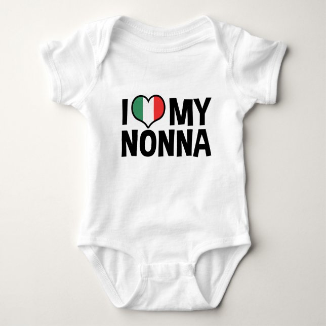 I Love My Nonna Baby Bodysuit (Front)