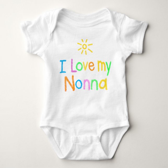 I Love My Nonna Baby Bodysuit (Front)