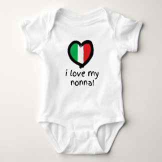 I Love My Nonna Italian Baby Bodysuit Shirt