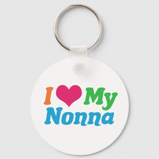I Love My Nonna Key Ring (Front)