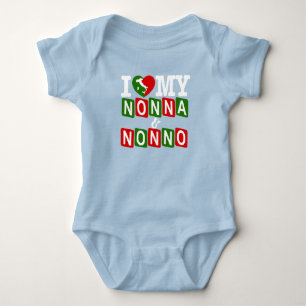 I Love My Nonna & Nonno Baby T-Shirt Bodysuit