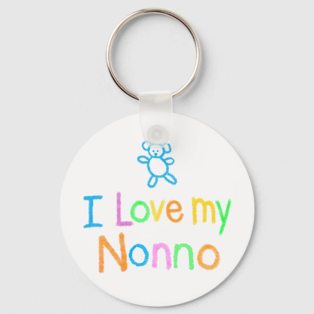 I Love My Nonno Key Ring (Front)